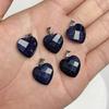 5 Stück/Los 16MM Naturstein Kristall Herz Anhänger Amethyst Lapislazuli Rosenquarz Heilkristall Edelstein Charms für DIY