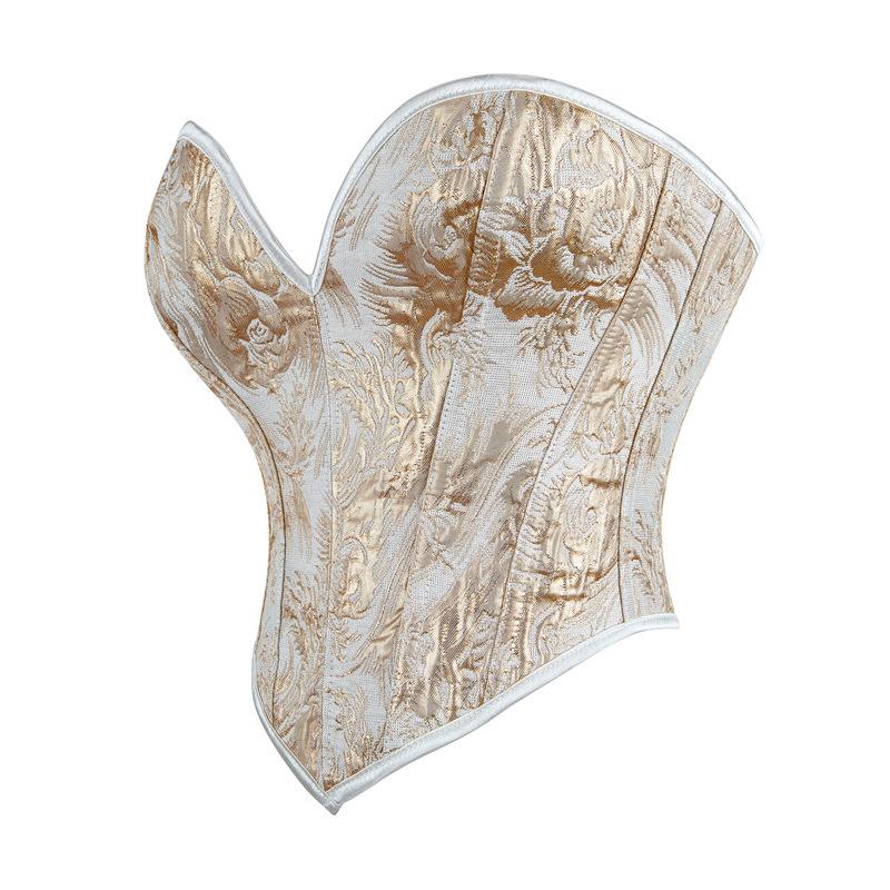 Gold Printed Tube Top Shapewear for Women Sexy Strapless Corset Corset