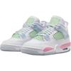 Jordan Air Jordan 4 Mid Top Children's Basketball Shoes White/Pink/Green Unisex IB7068-100