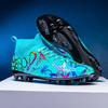 Football Shoes High Top Camouflage World Cup Professional Match Long Nail Sneakers Popular Tf Broken Nail Football Shoes