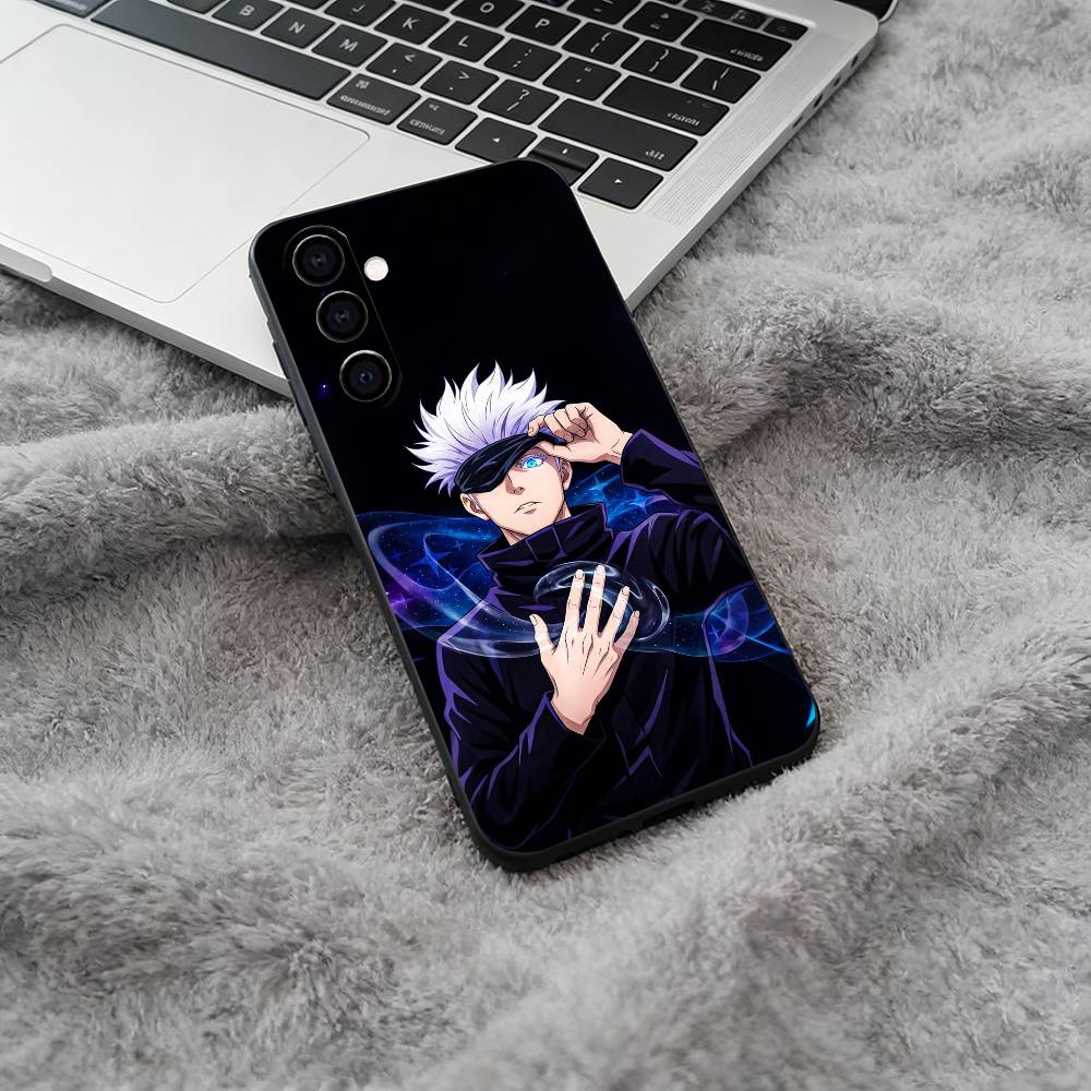 

Favorite Anime Characters-S-Satoru G-Gojo Soft Silicone phone Case for Samsung Galaxy A73/A71/A72/A70/A53/A52/A51 - Black Samsung a52 a52S