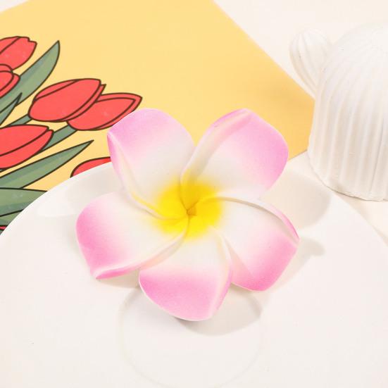 2 Adet Plumeria Çiçek Saç Tokası Kaymaz Renkli Yan Klipsler Kadınlar Kızlar için Dekoratif Plastik Saç Aksesuarları