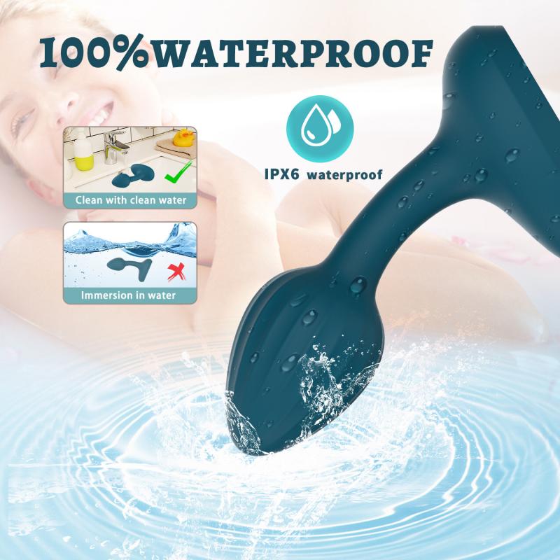 Vibrerende Butt Plug Prostata Massasjer Vibrator med fjernkontroll 10 vibrasjonsmoduser Silikon Oppladbar analplugg Sexleketøy for menn og kvinner