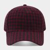 British style small plaid baseball cap autumn and winter retro small plaid woolen cap men's and women's casual sun hat