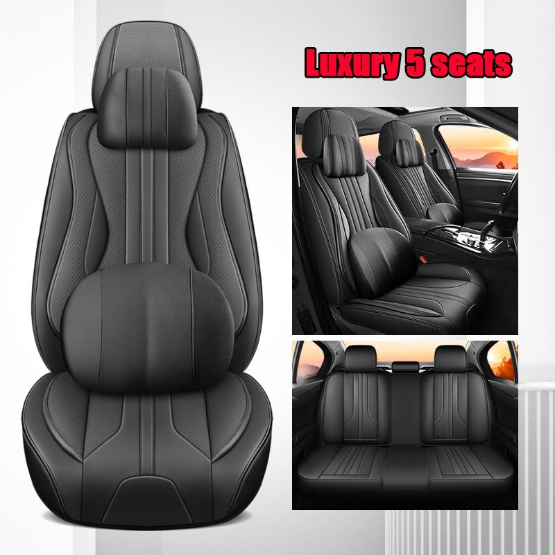 Waterproof Nappa Leather Car Seat CoversCar Seat Protectors with Headrests  Universal Auto Interior  For Lexus IS LS RC F ES 300