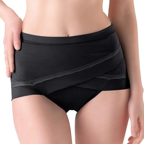 

Atsugi Корректирующее белье для таза Шорты с перекрестной вставкой для таза, Нескользящие, Перекрестная силовая сетка, Зарегистрированная полезная модель, Женские, Черные, 88238AS
