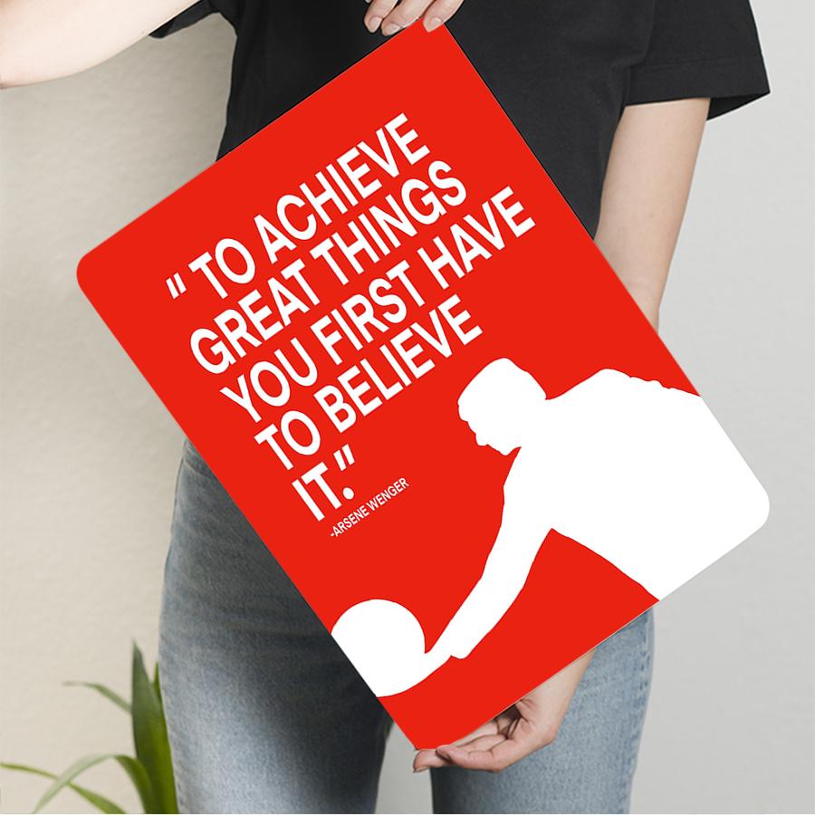 Inspirational Quote Metal Wall Art Arsene Wenger Motivational Saying Home Office Decorative Iron Hanging Sign 20x30cm(7.8x11.8inch)