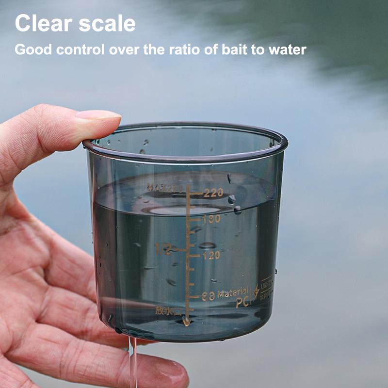 Fishing Bait Measuring Cup With Graduations, High Transparency, Shockproof, Thickened, Portable Fishing Tackle