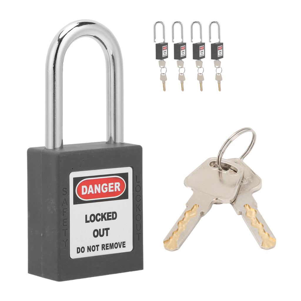 5 Sets 1.5in   Padlocks Steel Beam Insulated Lock with Keys for Industry Machine Manufacturing