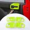 For Jeep Wrangler JK 2011-2017 Green Interior Door Handles Bowl Cover Trim 4Door