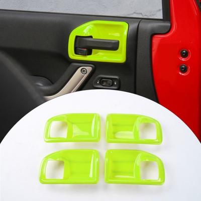 For Jeep Wrangler JK 2011-2017 Green Interior Door Handles Bowl Cover Trim 4Door