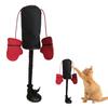 Brinquedo de Boxe para Gatos Brinquedos Interativos para Gatinhos Saco de Pancadas com Mola Brinquedo de Exercício Ginásio de Brincadeiras para Treino de Gatos Domésticos Alívio de Estresse