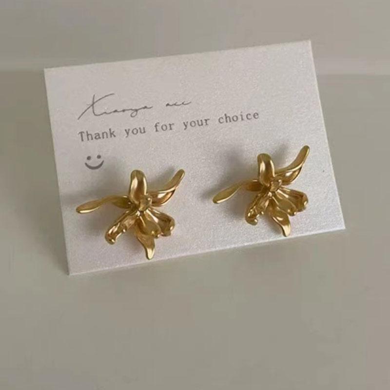 

S925 Sterling Silver Simple Romantic Flower Earrings For Women Elegant Lady Prevent Allergy Stud Earrings Fine Jewelry Wholesale