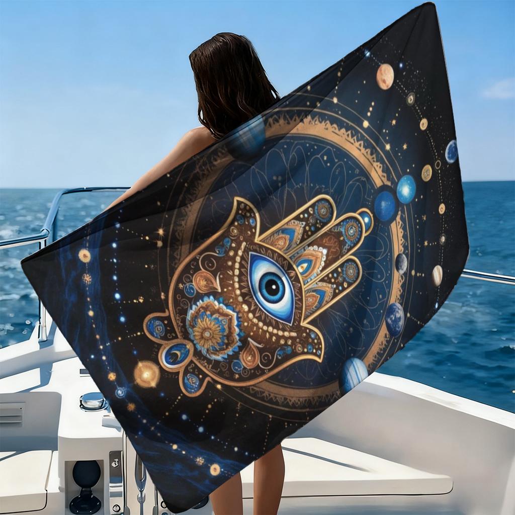 1pz Asciugamano da Spiaggia Meditazione Yoga Sette Chakra Grande Asciugatura Rapida Adatto per Spiaggia Piscina Asciugamano Yoga Regalo Estivo per Amici