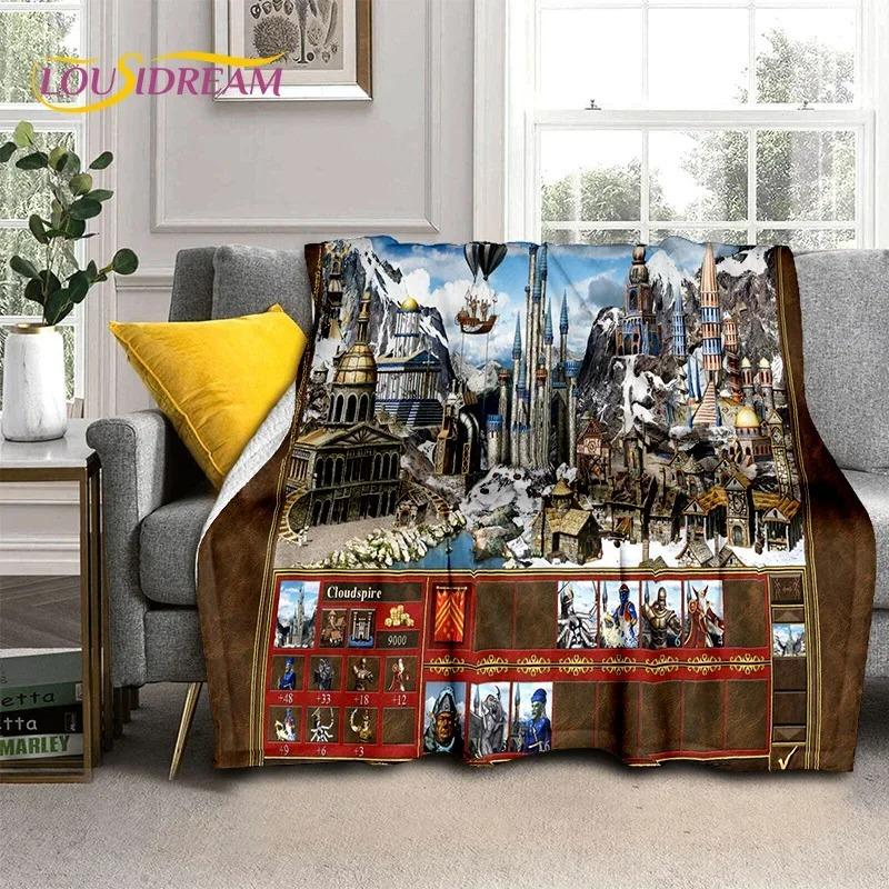 Heroes Of Might And Magic Retro Game Soft Flannel Blanket For Beds Bedroom Sofa Picnic,Throw Blanket For Cover Outdoor Leisure