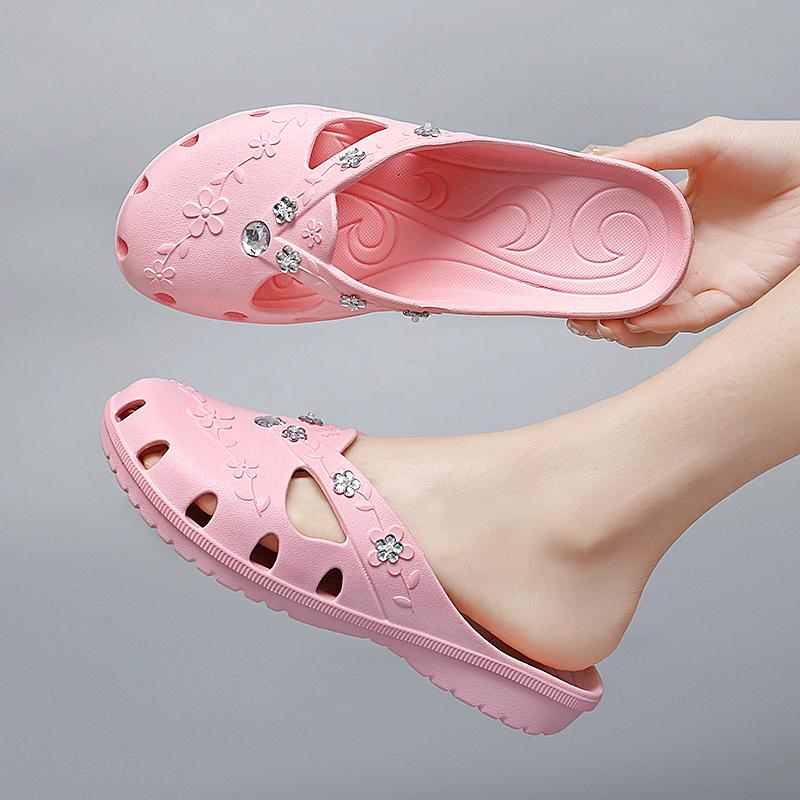 Slippers Dames Mode Ademend Buiten Platform Baotou Dames Jelly Slippers Binnen Huis Strand Roma Gat Schoenen Nieuw In Zomer