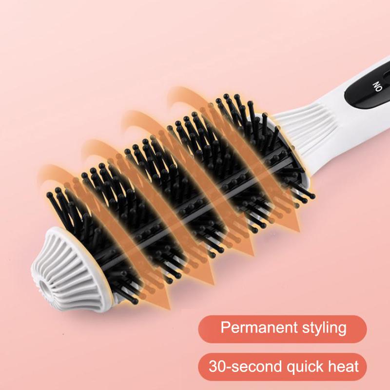 Multifunctional Heating Curling Iron Ceramic Heated Round Brush Electric Hair Straightener Brushes Professional Styling Tool