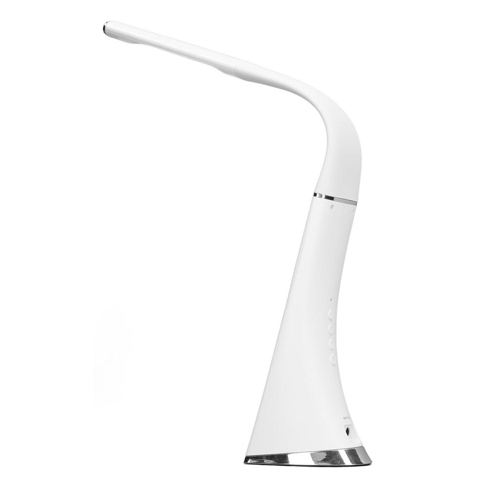 LED Desk Lamp Digital Display Gooseneck Touch Control Cordless Reading Light for Home