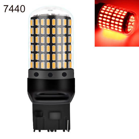 2 stk Canbus 1156/7440 3014 144SMD LED-blinklys for bil Bremselampe