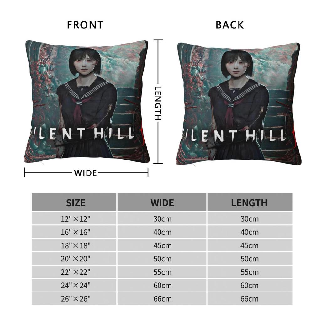 Silent Hill F Hra Hinako Povlak na polštář Potah na polštář Čtvercový Vlastní DIY Povlak na polštář Nové Povlaky na polštáře Pro pohovku Domácí dekorace