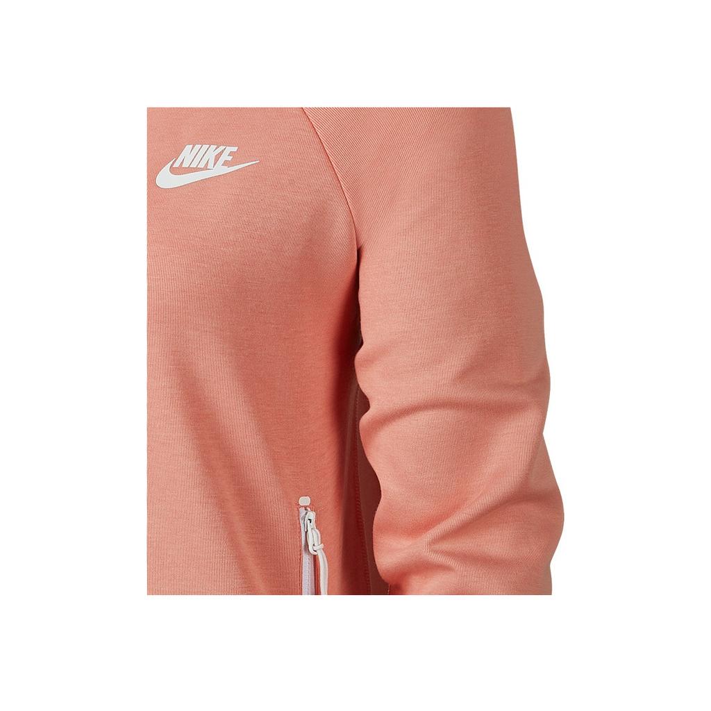 Nike Sportswear Tech Fleece Logo Pullover Hoodie Women Outerwear Pink BV7566-606