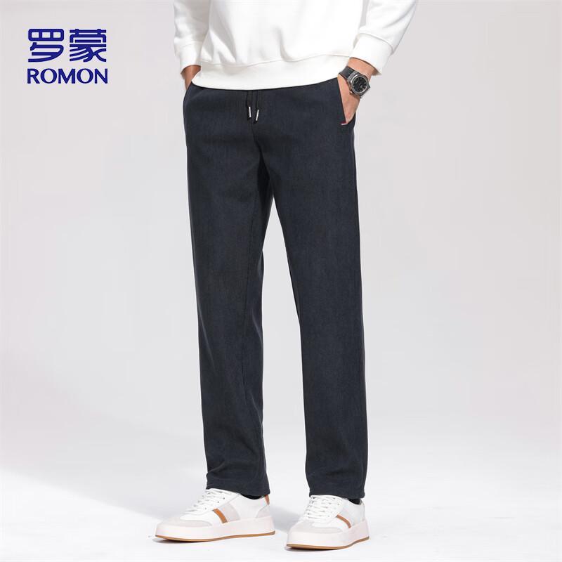 ROMON Men's Corduroy Casual Straight Leg Pants