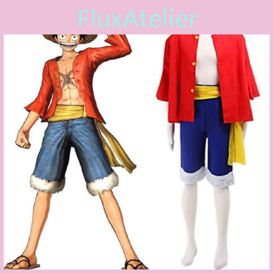 One Monkey Piece D Luffy New World Costume Outfits For Halloween  Cosplay Party