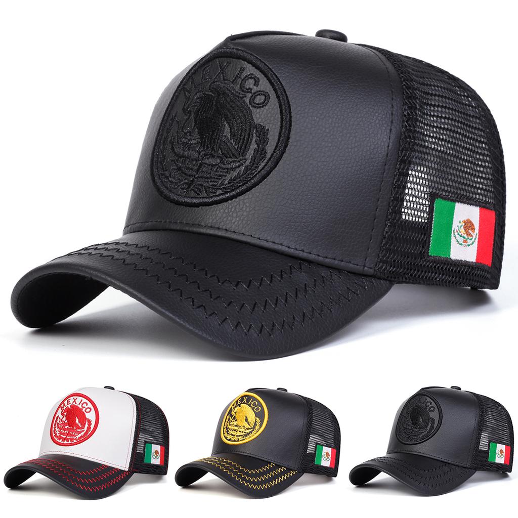 Men Mexican Eagle Embroidered Baseball Cap Mesh Hat Outdoor Adjustable Sunscreen Leisure Hat Spring Autumn Travel Tourism Beach Vacation