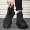2026 Winter New Men's High Top Thick Soled Casual Snow Boots Warm Comforatble Fashi Versatile Plush Cott Chunky Short Boots