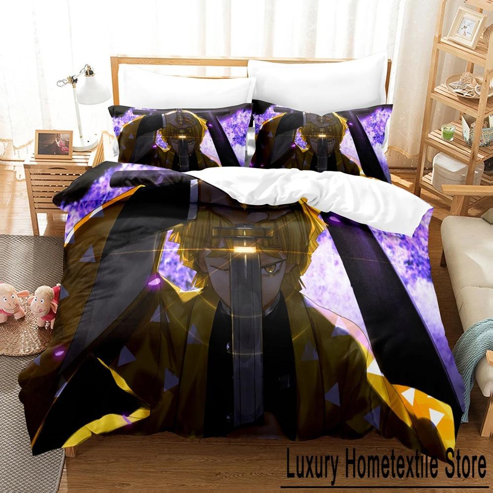 

Pillowcase Twin Full Queen King Bedclothes Home Textile with Fashion 3D The Ghost Destroying Blade Bedding Sets Duvet Cover Set 70x133cm 2pcs