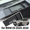 For 2025 2026 BMW X3 G45 Accessories Flannel ABS Storage Box Behind the Screen Car Armrest Box Storage Box