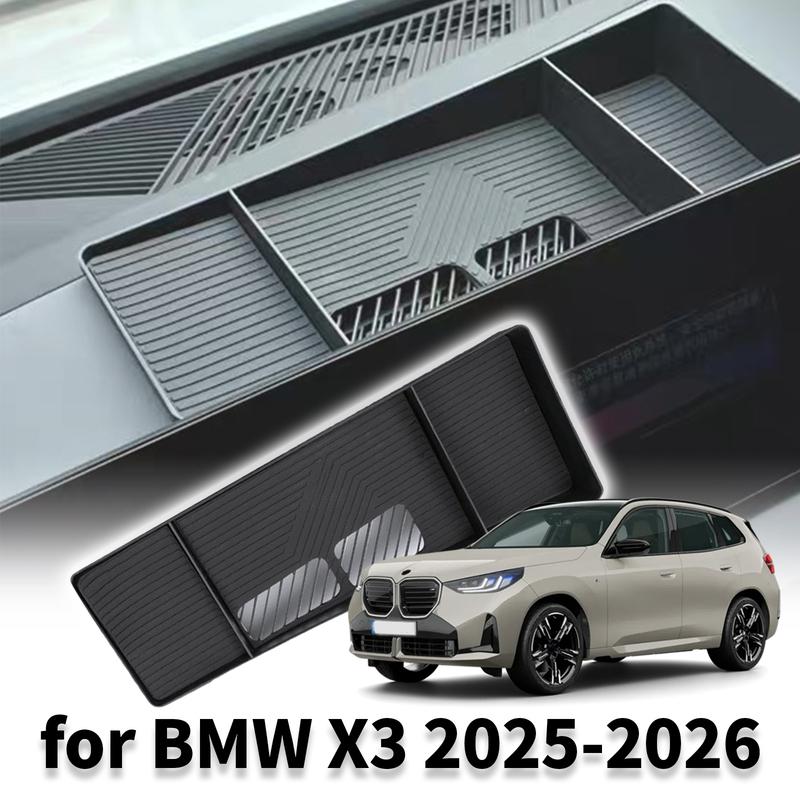 For 2025 2026 BMW X3 G45 Accessories Flannel ABS Storage Box Behind the Screen Car Armrest Box Storage Box