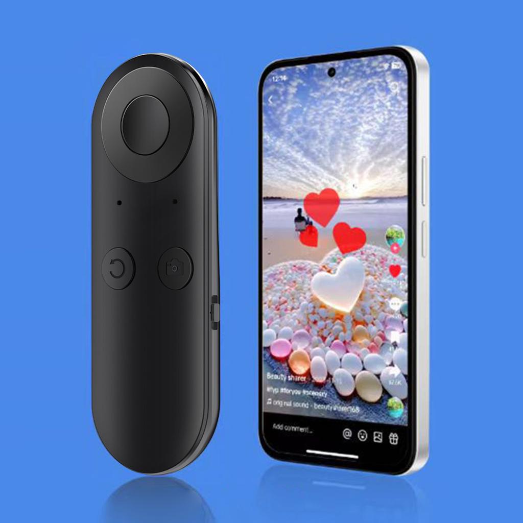 Mini Wireless Remote with Air Mouse Multifunctional Fingertip Selfie Video Page Turner for iPhone iPad Android Tablet