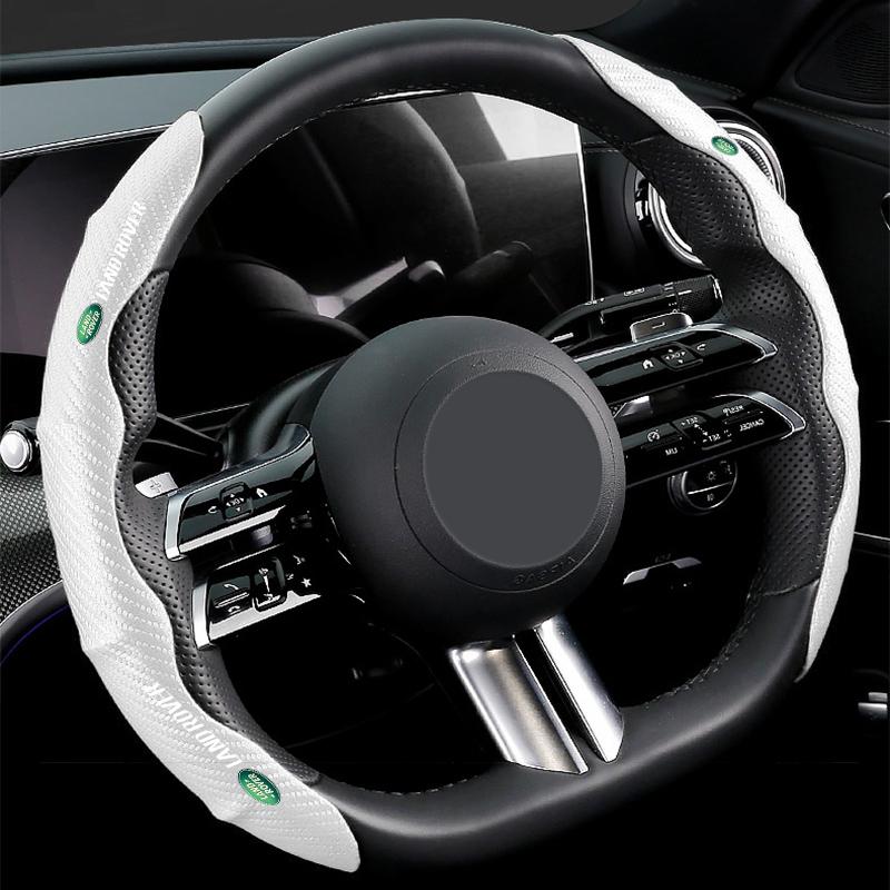 Non-Slip Universal Carbon Fiber Car Steering Wheel Cover for Land Rover Range Rover Defender Freelander Discovery 1 2 3 Evoque Rover L322 L405