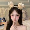 Korean Dongdaemun Cute Bear Headband for Face Washing & Mask Application - Bow Hair Clip Accessories for Women and Youthful Style