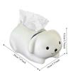Decorative Little Dog Tissue Storage Box Figure Model Little White Dog Model Toy  Home Decoration