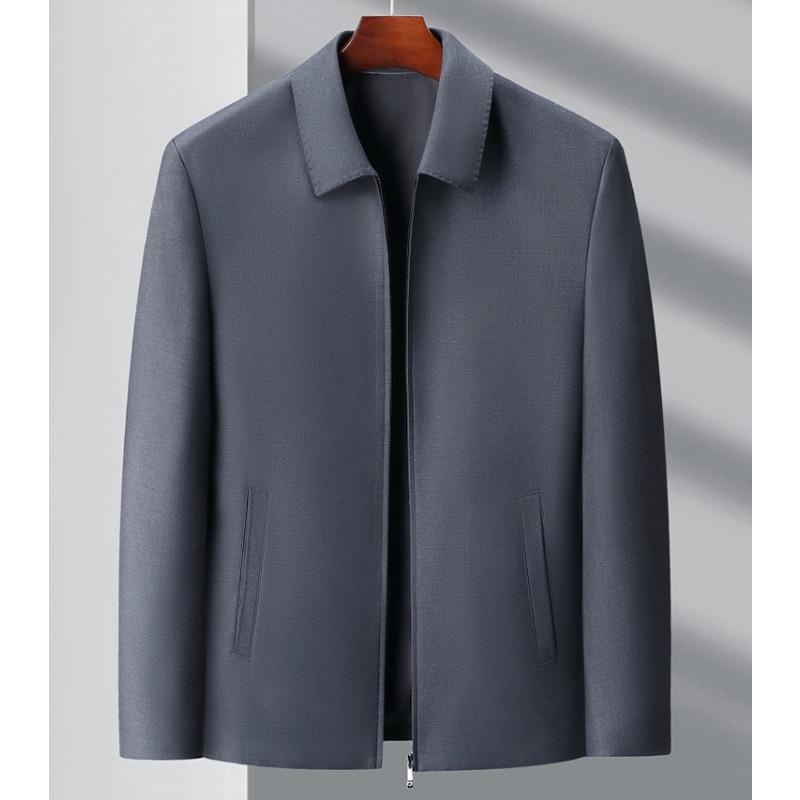 

Весенние и осенние мужские пиджаки с лацканами для людей среднего и пожилого возраста, пиджаки для руководителей, одежда для пап, простые мужские пиджаки, повседневные пиджаки 195