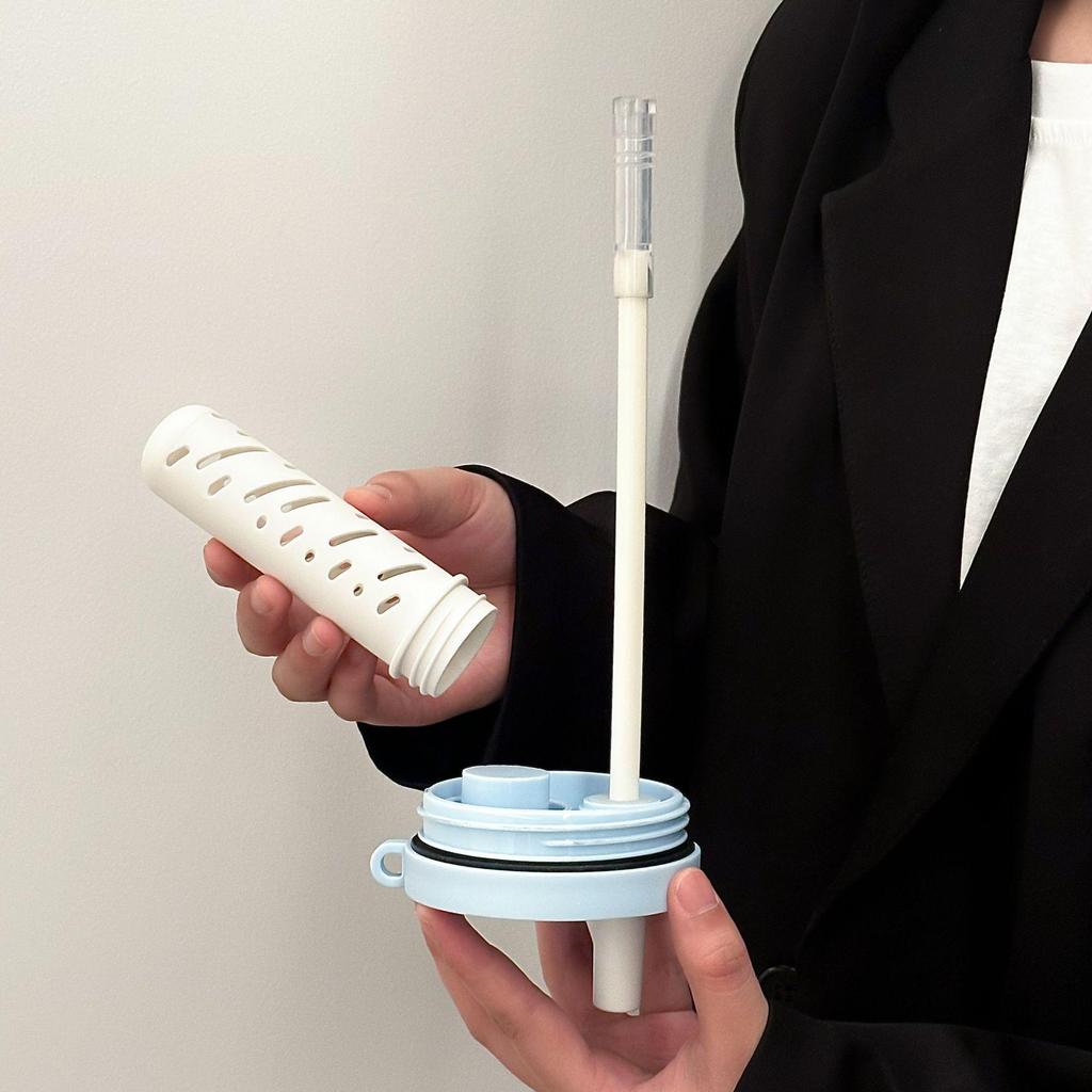 Premium Large-Capacity Insulated Stainless Steel Car Cup with Straw