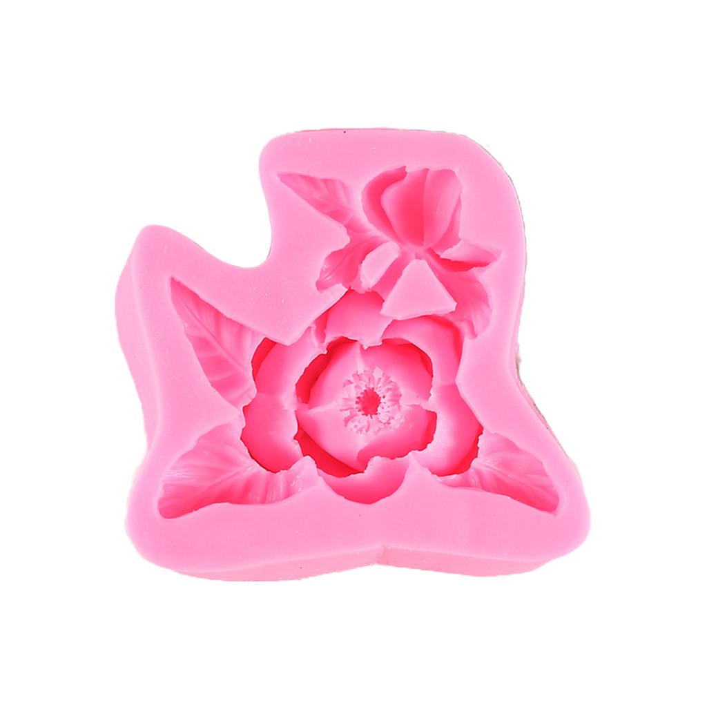 3D Flowers Shaped Fondant Chocolate Mould Cake-Topper Decorating Tools for Creative Baking Silicone Mold Easy To Clean