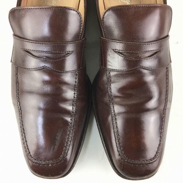 Salvatore Ferragamo Herrenschuhe Loafer Mokassin Slipper Braun Größe 9D 27.0-27.5 Made in Italy(GEBRAUCHT)