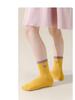 Girls’ Boneless Cotton Mid-Calf Socks - Breathable, Deodorant, Spring/Autumn Style