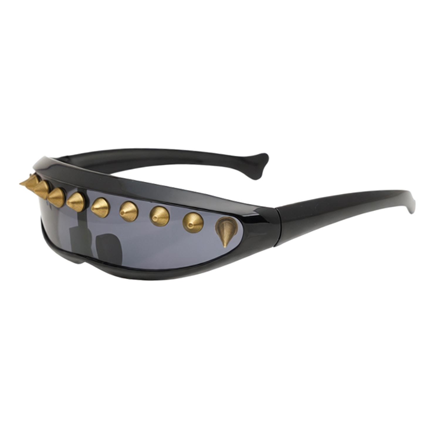 Futuristic Cyber Punk Metal Spike Party Glasses