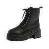 Thick-soled Martin boots women's new winter large-size retro short boots British cool street leather boots