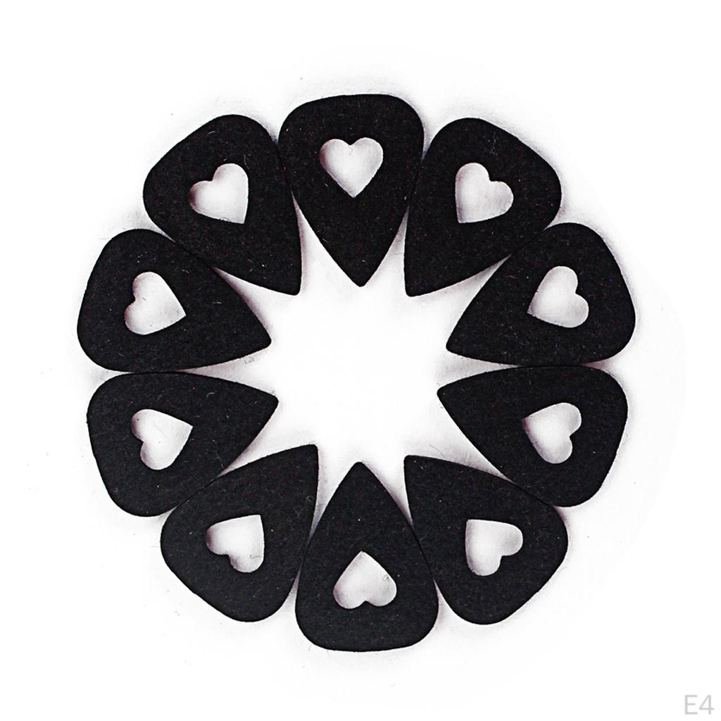 10 Pieces Guitar Ukulele Wool Felt Plectrum Picks for Guitar Parts