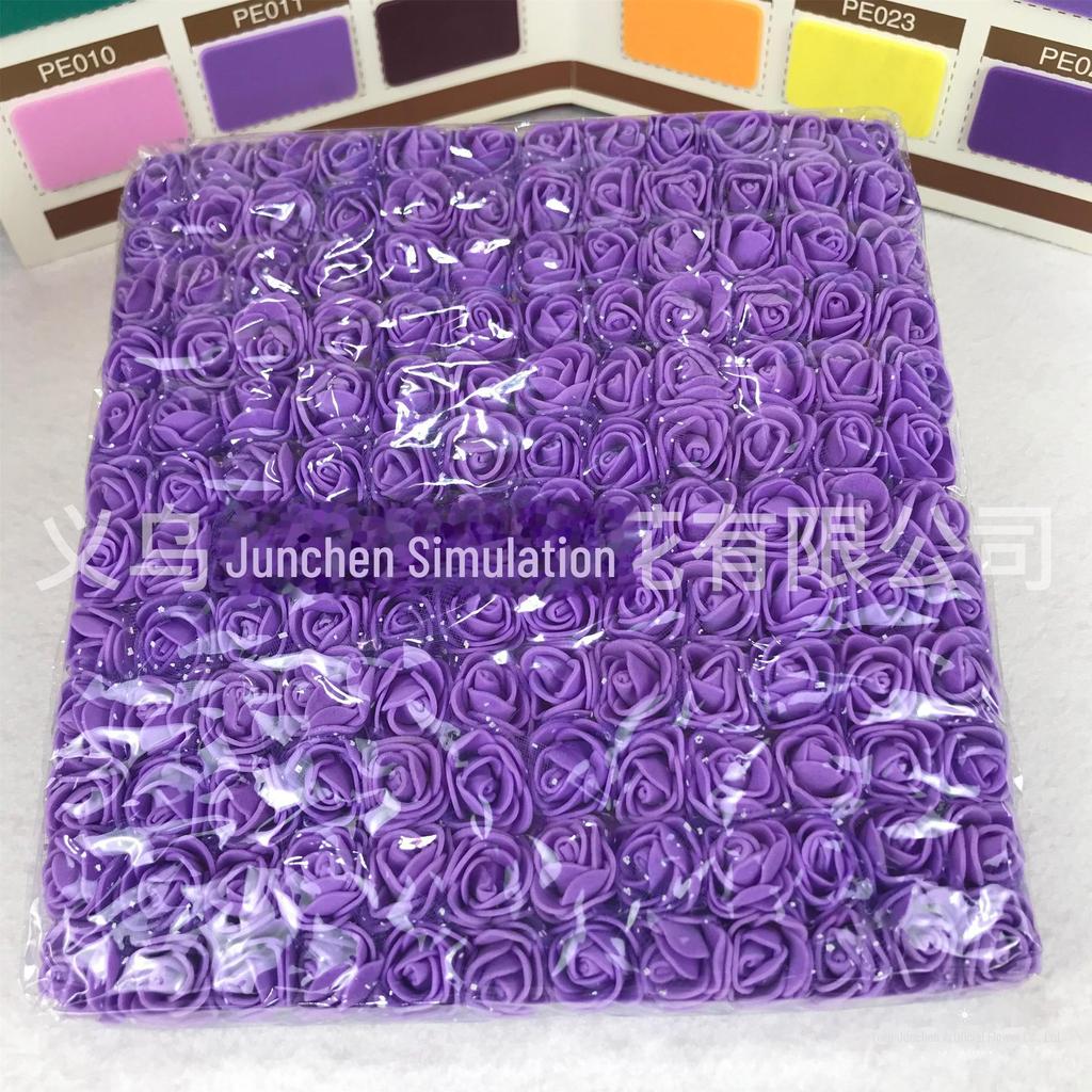 144 DIY 2.5cm Yarn Roses - PE Foam Flowers for Bridal & Candy Wreaths