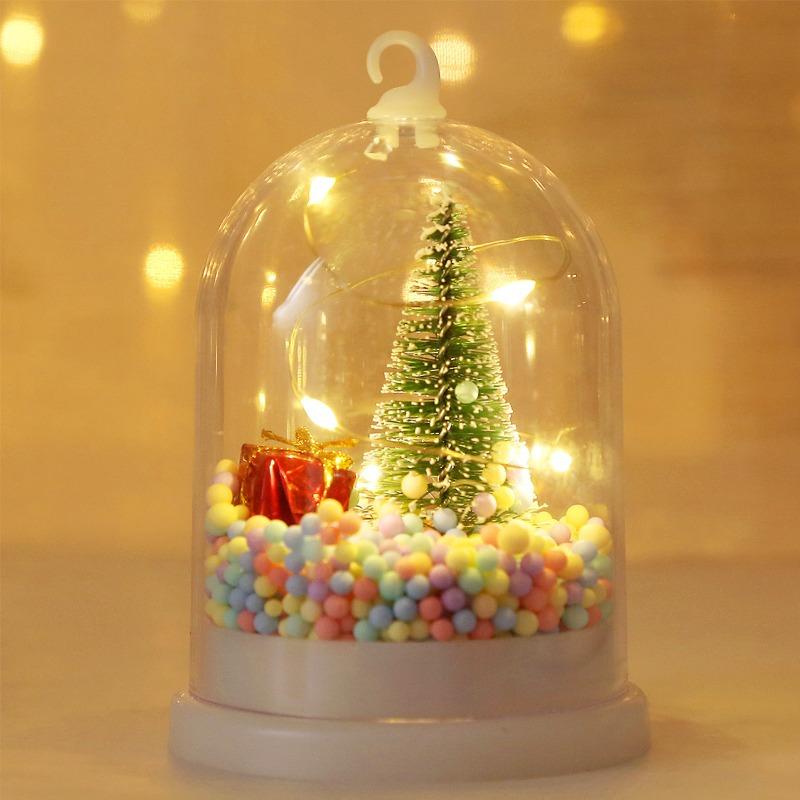 Christmas decorations, Christmas tree, night lights, luminous small hanging lights, snow ornaments, Christmas gifts