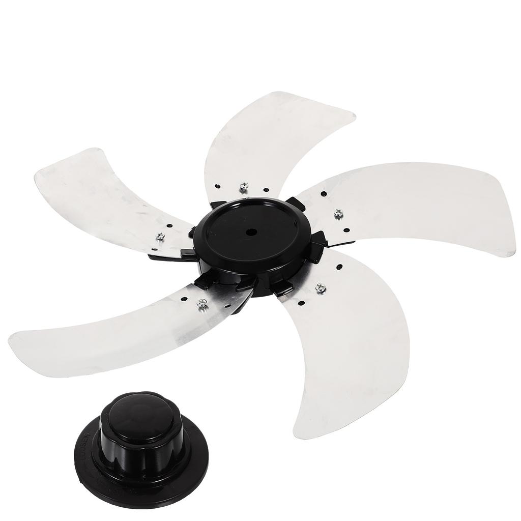 Metal 5 Leaves Fan Blade Replacement Part Easy Install Low Noise Electric Fan Supply for Indoor Standing Table Pedestal