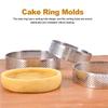 Cake Ring Molds, 30Pcs Stainless Steel Porous Tart Ring, Perforated Pie Cake Ring Mold, Cake Mousse Ring With Holes 7Cm-B61B