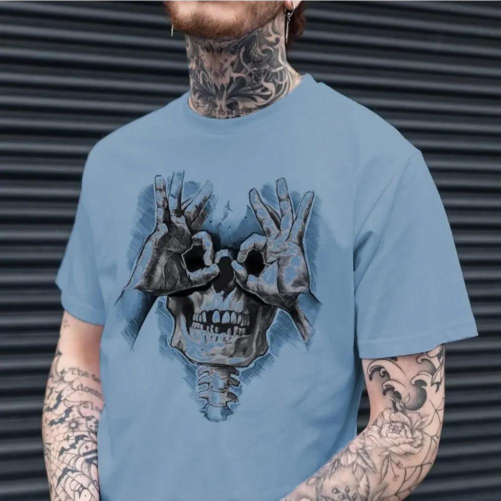 2024 Personality Popular Men's Summer Weird Quick Dry Short Sleeve Werid Pattern Print Shirt Loose Custom Shirt Men's Clothing