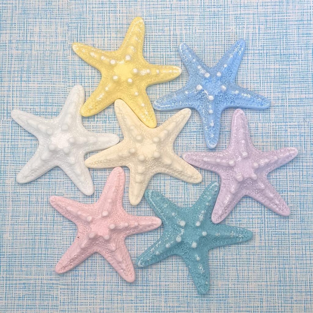 100pcs Simulation Starfish Resin Accessories Slime Filling Flatback Cabochon for Children's Hair Accessory Crystal Mud Crafts